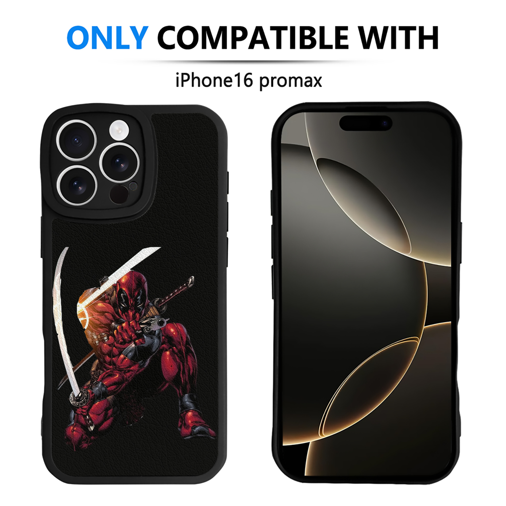 （画像用） Deadpool デッドプール 【iPhone 16シリーズ対応】シリコンスマホケース（レザー調） 材質：シリコン